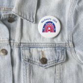 Namaste USA Patriotic Rainbow Ronde Button 5,7 Cm (In situ)