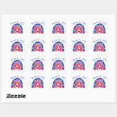 Namaste USA Patriotic Rainbow Vierkante Sticker (Vel)