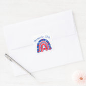 Namaste USA Patriotic Rainbow Vierkante Sticker (Envelop)