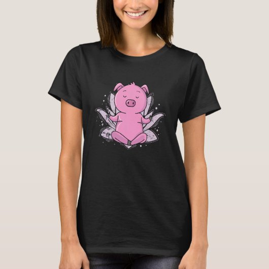Namaste Varken Mediterend T-shirt (Voorkant)