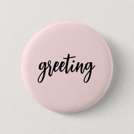 Namaste Vibes | Perzik Roze Yoga Meditatie Design Ronde Button 5,7 Cm