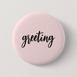 Namaste Vibes Perzik Roze Yoga Meditatie Design Ronde Button 5,7 Cm