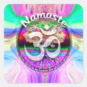 Namaste Vierkante Sticker (Voorkant)