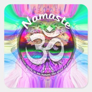Namaste Vierkante Sticker