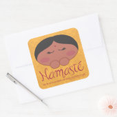 Namasté Vierkante Sticker (Envelop)