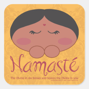 Namasté Vierkante Sticker