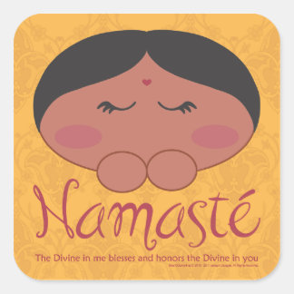 Namasté Vierkante Sticker