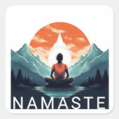 NAMASTE VIERKANTE STICKER (Voorkant)