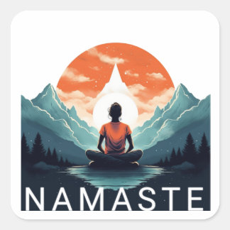 NAMASTE VIERKANTE STICKER