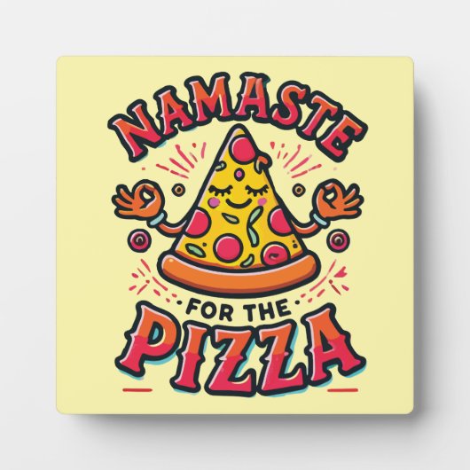 Namaste voor de pizza - Funny Yoga Fotoplaat (Voorkant)