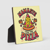 Namaste voor de pizza - Funny Yoga Fotoplaat (Voorkant)