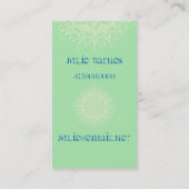 Namaste vrouw in Sari Visitekaartje (Achterkant)