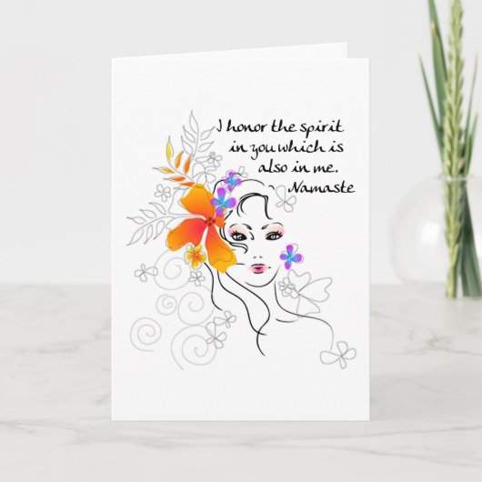 Namaste Vrouwencadeau Kaart (Voorkant)
