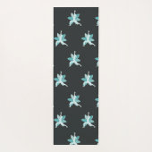 Namaste. Warrior Pose Blue Lotus Flower Logo Yogamat (Achterkant)