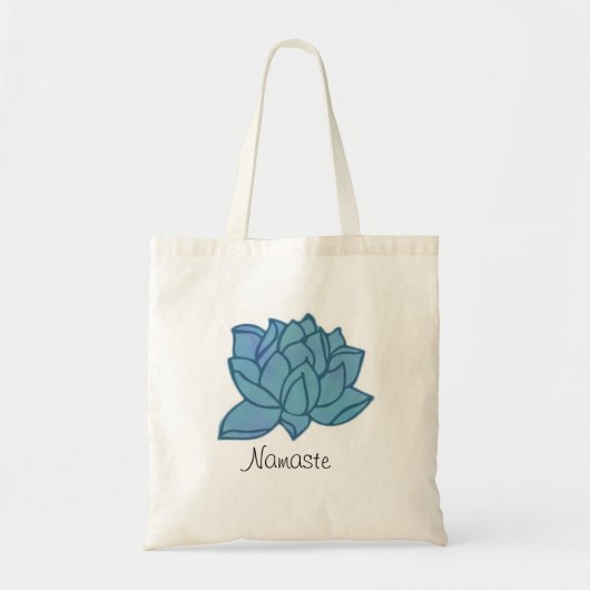 Namaste Waterverf Blue Lotus Yoga Tas (Voorkant)