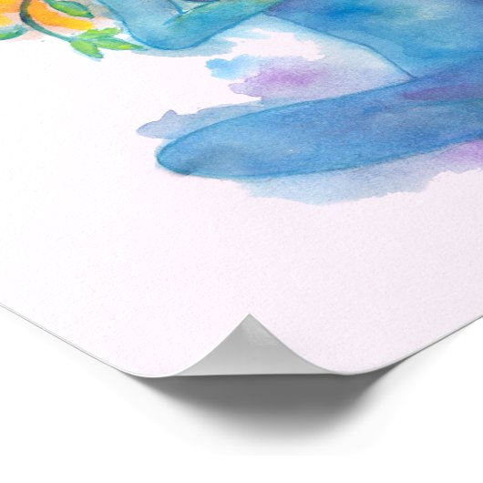 Namaste Waterverf Meditation Poster (Hoek)