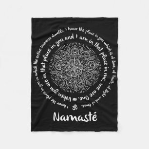 Namaste We Are One Meditatie Quotes Mandala Yoga Fleece Deken