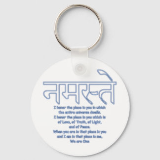 namaste we zijn één sleutelhanger