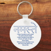 namaste we zijn één sleutelhanger (Voorkant)
