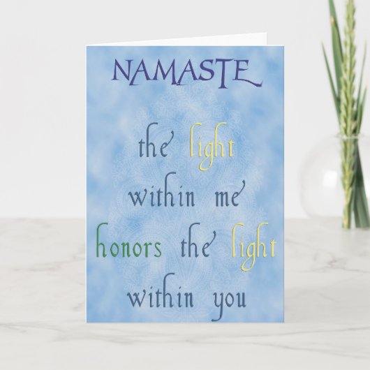 Namaste-Wenskaart Kaart (Voorkant)