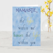 Namaste-Wenskaart Kaart (Gele Bloem)