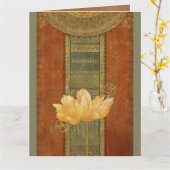 Namaste-Wenskaart Kaart (Gele Bloem)