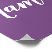 Namaste White Lotus en Paarse Yoga Poster (Hoek)