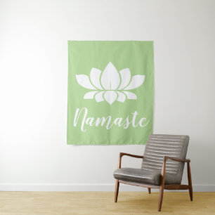 Namaste White Lotus Yoga Wandkleed
