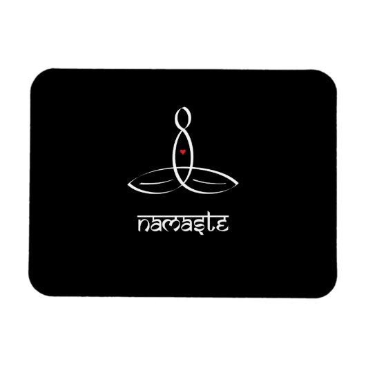 Namaste - White Sanskrit stijl Magneet (Horizontaal)
