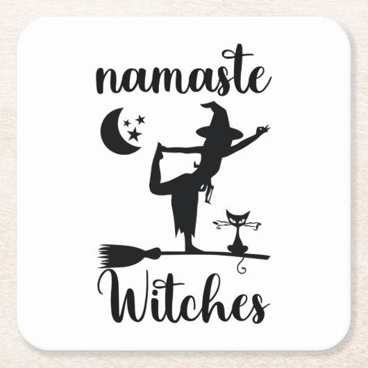 Namaste Witches Halloween Onderzetter (Voorkant)