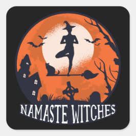 Namaste Witches Vierkante Sticker