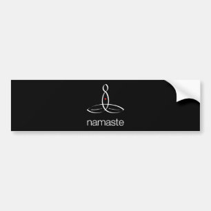 Namaste - Witte Regelmatige stijl Bumpersticker