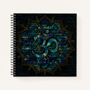 Namaste Word Art in Lotus met OM-symbool Notitieboek
