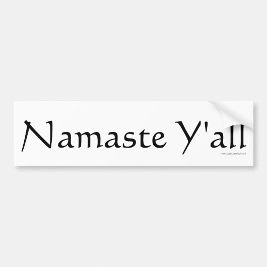 Namaste Y'all, Bumpersticker (Voorkant)