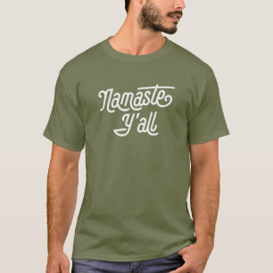 Namaste Y'all Funny Typografie Southern Yoga Eight T-shirt