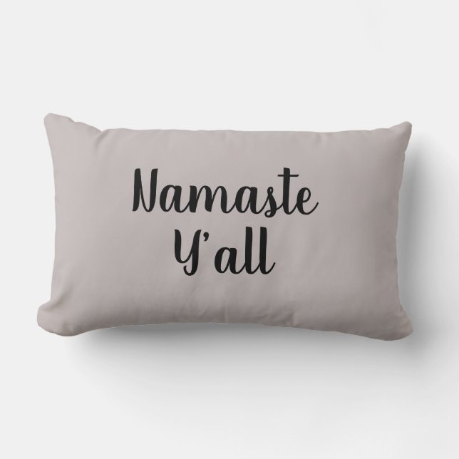 Namaste Yall Script Yoga Pillow Kussen (Voorkant)