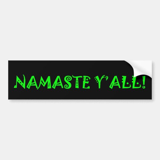 Namaste Y'All - Yoga Bumpersticker (Voorkant)