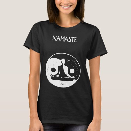 Namaste Yin Yang Meditation T-shirt (Voorkant)
