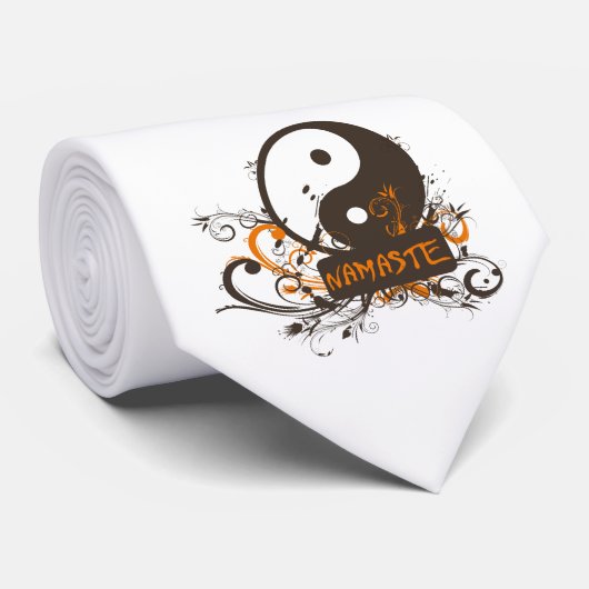 Namaste Yin Yang Stropdas (Opgerold)