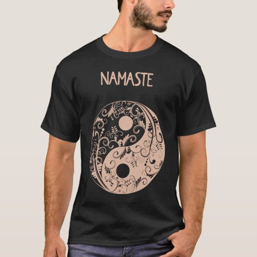 Namaste Yin Yang T-shirt (Voorkant)