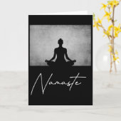 Namaste Yoga _1  Kaart (Gele Bloem)