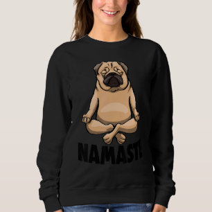 Namaste Yoga Animal Pug Dog T - shirts Vrouwen