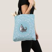 Namaste Yoga Blue Merle Corgi Canvas tas (Dichtbij)