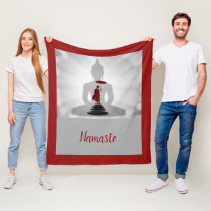 Namaste Yoga Boeddha Monk Spiritueel Metafysisch Fleece Deken