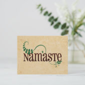 Namaste Yoga Briefkaart (Staand voorkant)