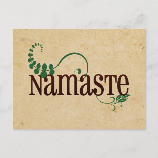 Namaste Yoga Briefkaart (Voorkant)