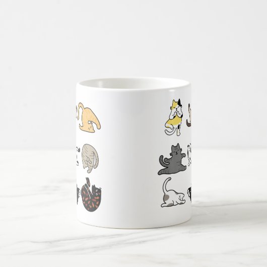 Namaste Yoga Cat Poses Koffiemok (Center)