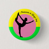 Namaste & Yoga Day/weekendretraite Ronde Button 3,2 Cm (Voorkant)