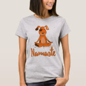 Namaste Yoga Dog Graphic T-shirt (Voorkant)