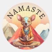 Namaste Yoga Dog Sticker (Voorkant)